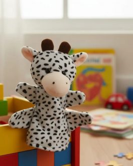 Títere de mano con diseño de animales.