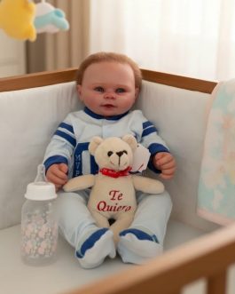 Bebé niño realista de silicona, tipo reborn premium